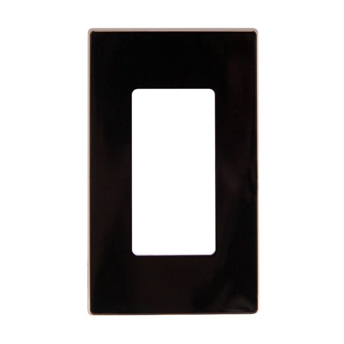 Leviton 80301-S Brown Decora Plus Screwless Wall Plate - 1-Gang Design for Modern Interiors