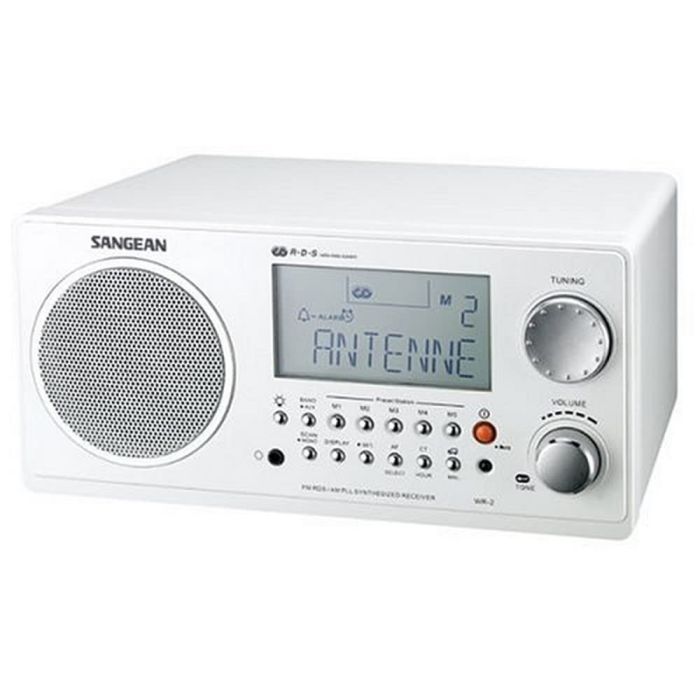 Buy SANGEAN WR-2WH AM/FM-RBDS Wooden Cabinet Radio - Digital Tuning & Stylish White Design