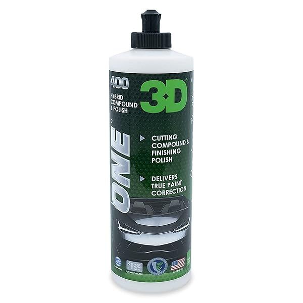 3D One Car Scratch & Swirl Remover - Ultimate Rubbing Compound & Polish for Perfect Paint Correction (16oz)