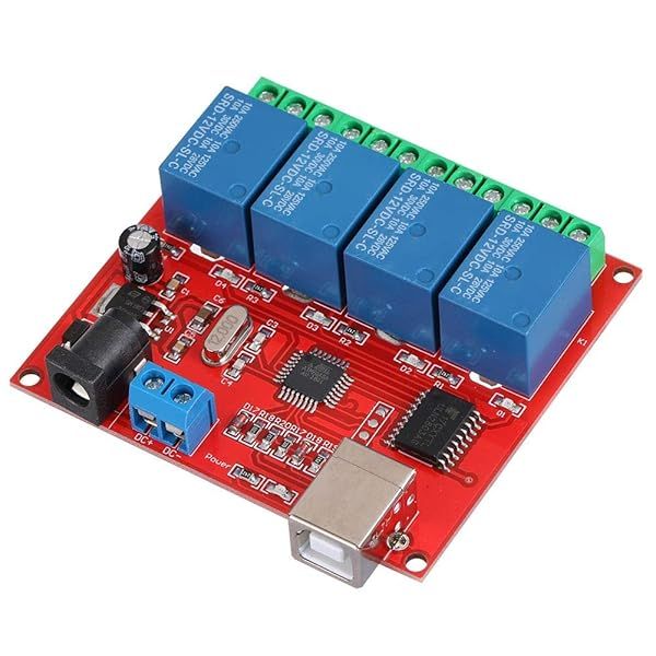 4-Channel 12V USB Relay Module for Smart Automation | PC Control Switch Board