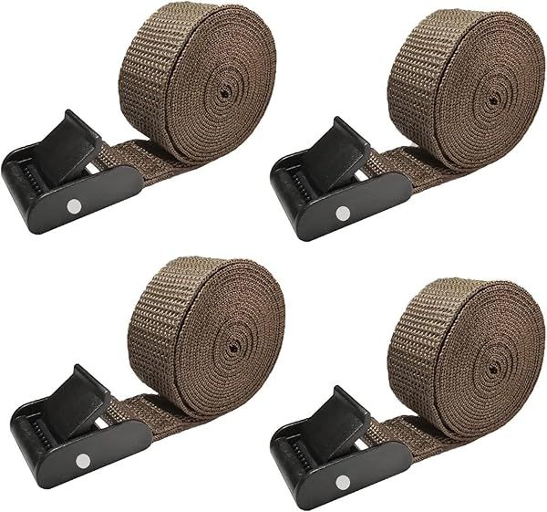 4 Pack Trail and Game Camera Mount Tree Straps with Snap, 185cm 6ft Foldable Nylon Fiber Strap Portable UV Resistant Sturdy Buckle Easy to Use for