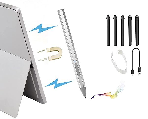 4096 Pressure Stylus Pen for Microsoft Surface Pro 9 8 7 6 5 4 3 X Surface Laptop Book Studio Surface 3 Go3 Go2 Go Pen Protocol, Magnetic Hold, Erase