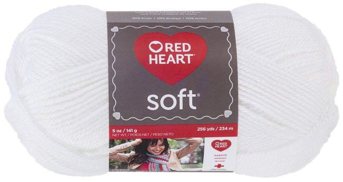 Buy RED HEART Soft Yarn in White - Perfect for Knitting & Crochet Projects