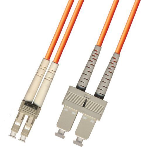 10m Multimode Duplex Fiber Optic Cable LC to SC (62.5/125) - High-Speed Orange Connection