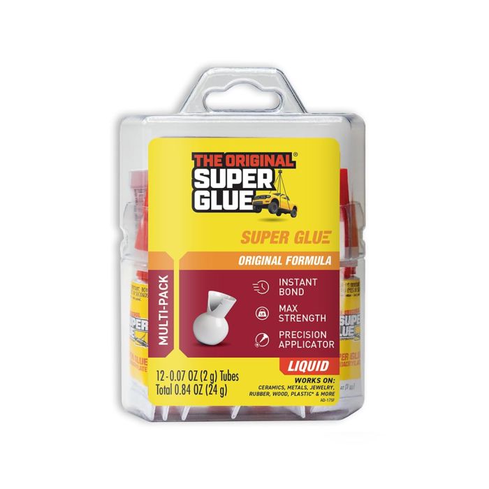 Super Glue 15187 Clear - Pack of 12 | Fast-Drying Adhesive for All Your Crafting Needs