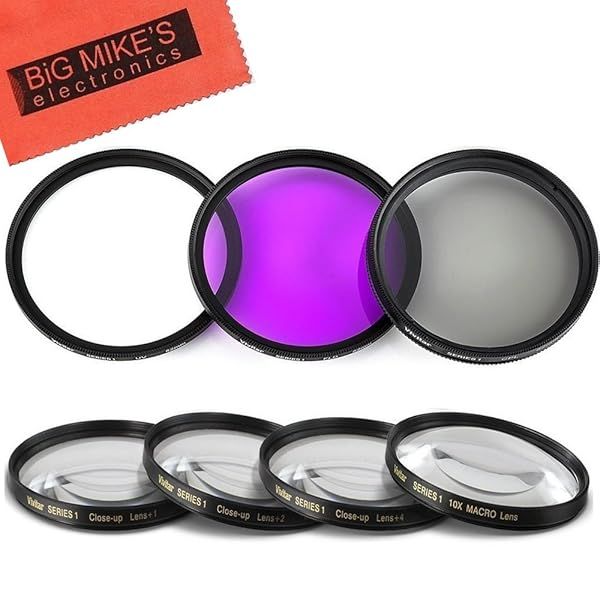 46mm 7PC Filter Set for Panasonic Lumix DMC-G7 & Nikon Z30 - Includes 3PC Kit & 4PC Close Up Filters