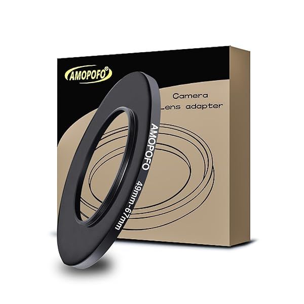 49mm to 67mm Step Up Ring Filter Adapter for All Brands Compatible with UV ND CPL Metal Filters