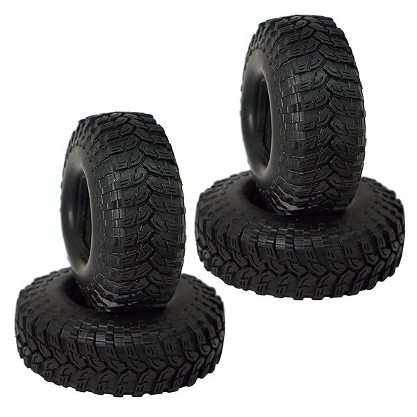 Vgoohobby 4Pack Super Larger 4.48 Inch RC Crawler Tires 1.9 Inch with Foam Inserts for Axial SCX10 D90 Tamiya Traxxas TRX4 1/10 Truck