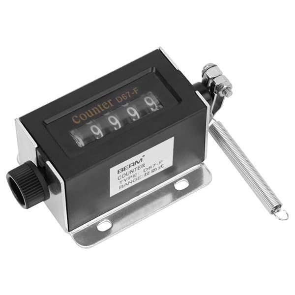 5-Digit Resettable Mechanical Tally Counter - Manual Hand Pull for Accurate Counting