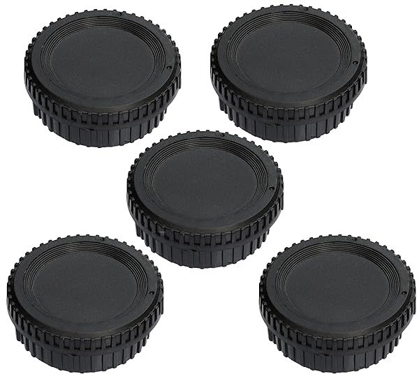 5 Pack F Mount Rear Lens Cap Set for Nikon DSLR - Protect Your Nikkor Lenses & CCD Sensor