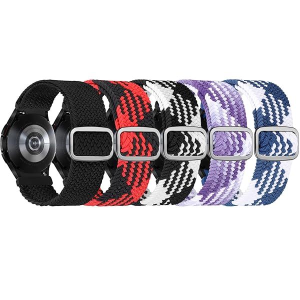 5 Packs Stretchy Loop Bands Compatible With Samsung Galaxy Watch 5 4 40mm 44mm Galaxy Watch 5 Pro 45mm Galaxy Watch 4 Classic 42mm 46mm,20mm