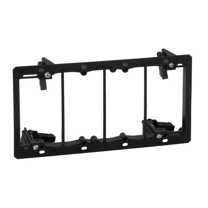 ARLINGTON INDUSTRIES LV4 2477657 Low Voltage 4 Gang Mounting Bracket - Ideal for Existing Construction, Black Finish