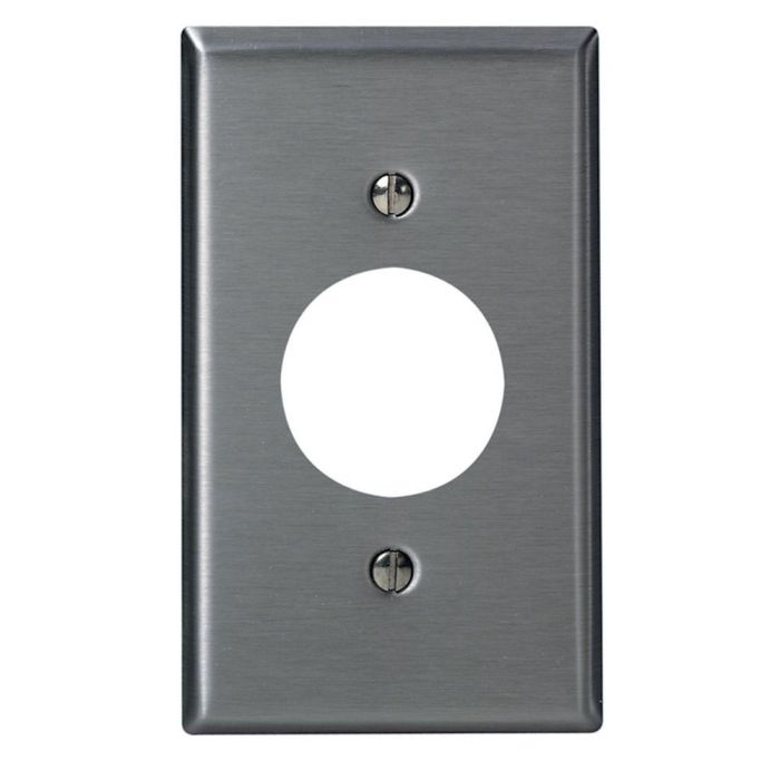 Leviton 84004-40 Stainless Steel 1-Gang Wallplate for 1.406-Inch Devices - Durable & Stylish Receptacle Cover