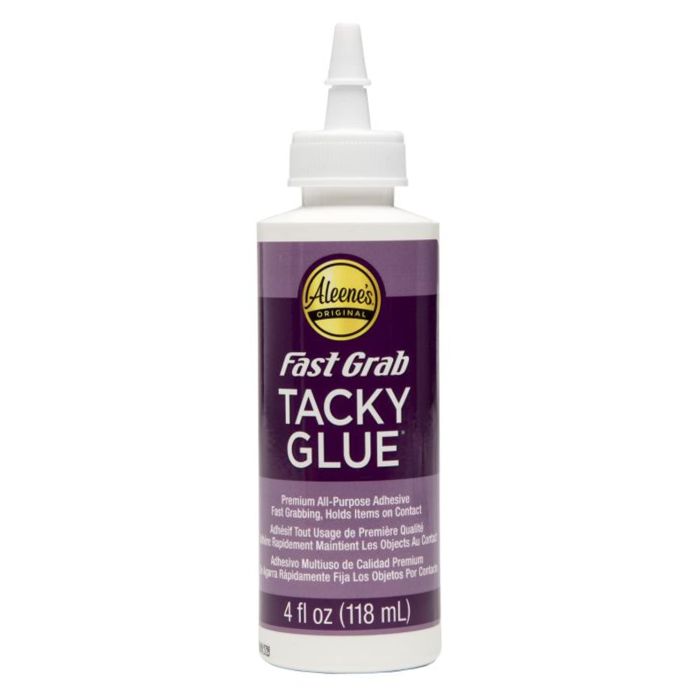 Aleene's Fast Grab Tacky Glue 4oz - Quick-Drying Adhesive for Crafts & DIY Projects