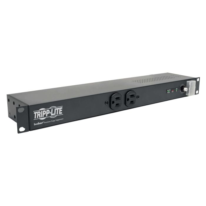 Tripp Lite 12-Outlet Rackmount PDU Surge Protector: 20A, 3840 Joules, 15ft Cord, 1U Rack-Mount - Lifetime Warranty & $25K Insurance