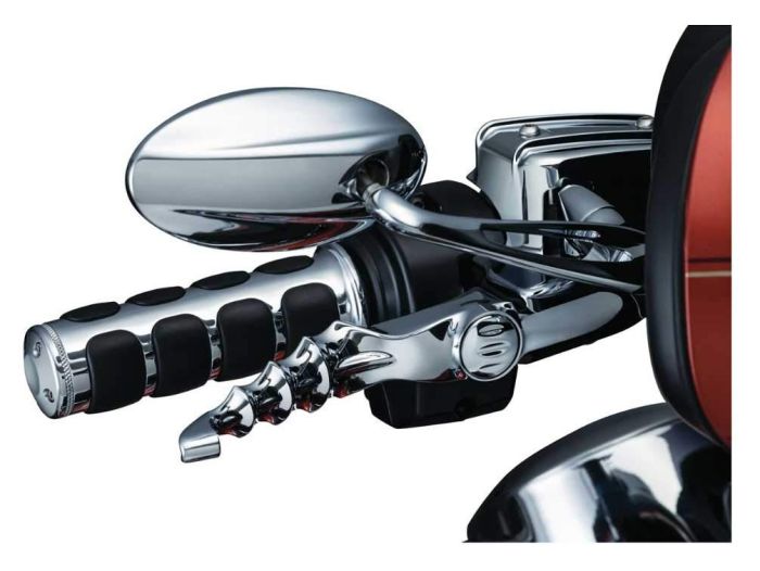 Buy Kuryakyn 6205 ISO Handlebar Grips for Harley-Davidson (1982-2019) - Chrome, Dual Cable Throttle Control, 1 Pair
