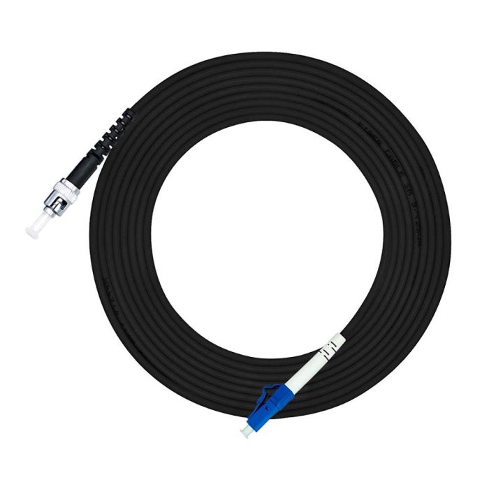 Jeirdus 100ft LC to FC Outdoor Armored Simplex 9/125 SM Fiber Optic Cable - 30M Jumper Patch Cord