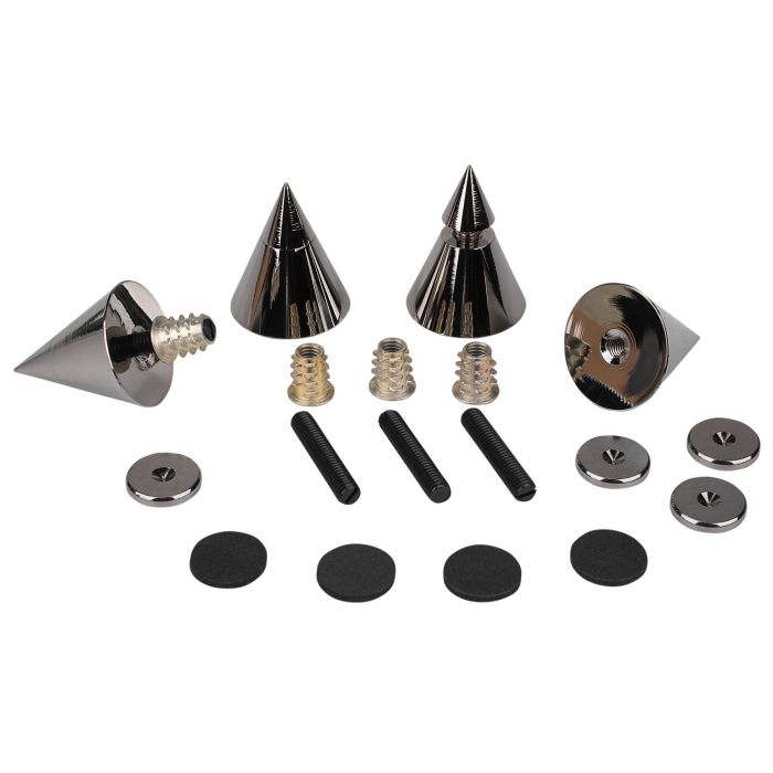 Dayton Audio DSS4-BC Black Chrome Speaker Spike Set - 4 Pcs for Enhanced Sound Quality