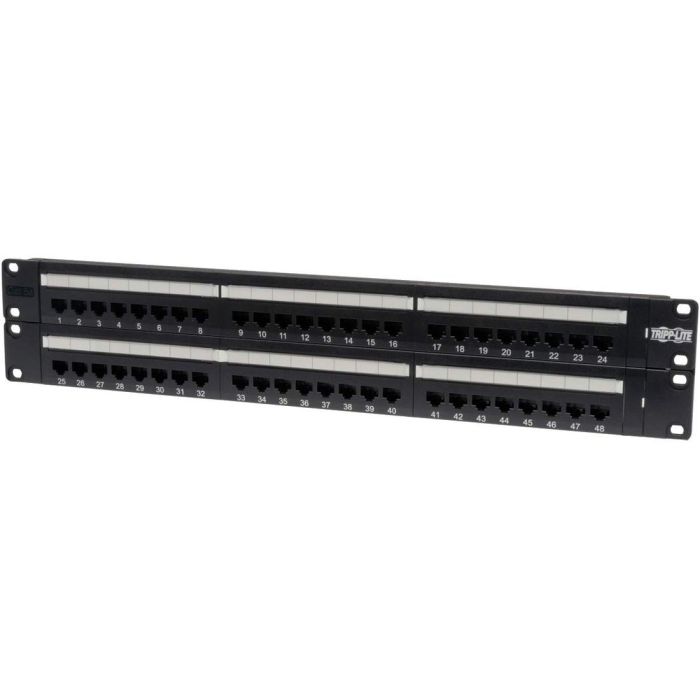 Tripp Lite 48-Port 2U Rackmount Cat5e Patch Panel 568B - RJ45 Ethernet N052-048 for Efficient Networking
