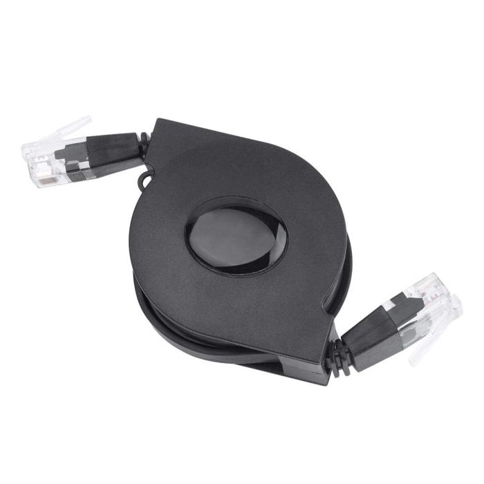 Adjustable Retractable Cat-6 Ethernet Cable - Ultra Flat 10Gbps RJ45 for Travel, 1m & 2m Options