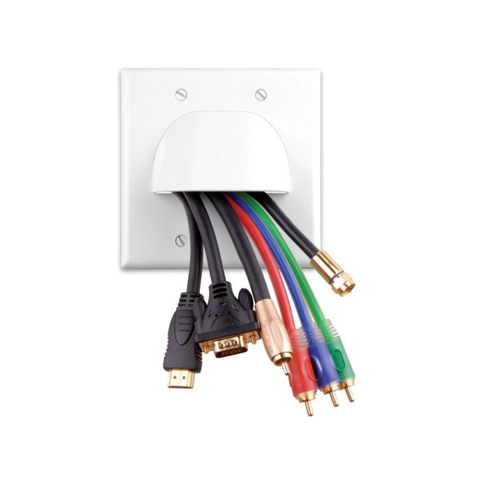 Vanco 120624X Bulk Cable 2-Gang Faceplate: High-Quality Connectivity Solution