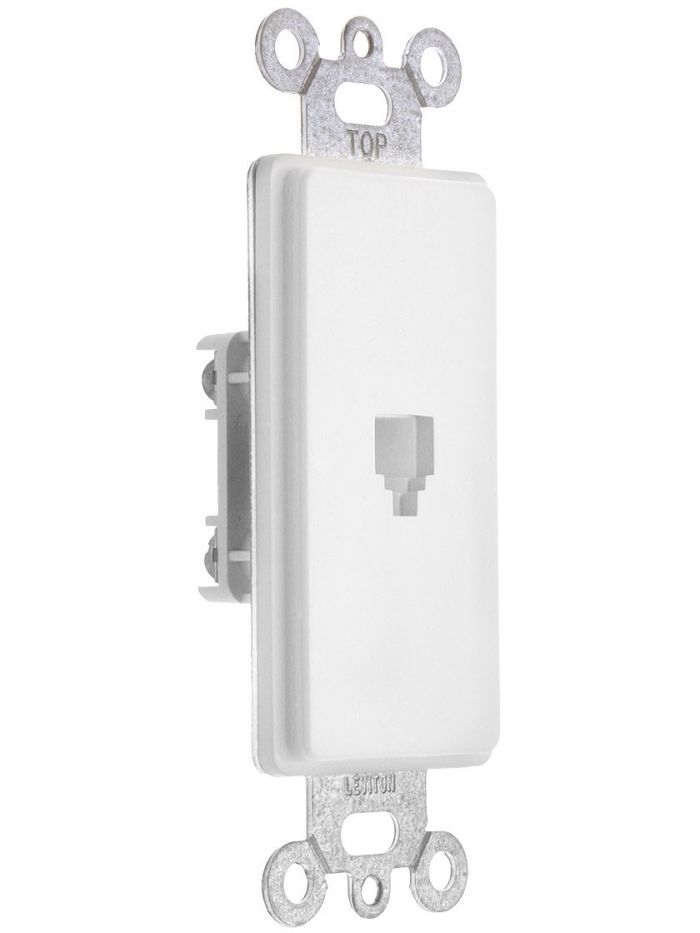 Leviton 40649-W 6P4C Screw Terminals - White Decora Insert for Easy Installation