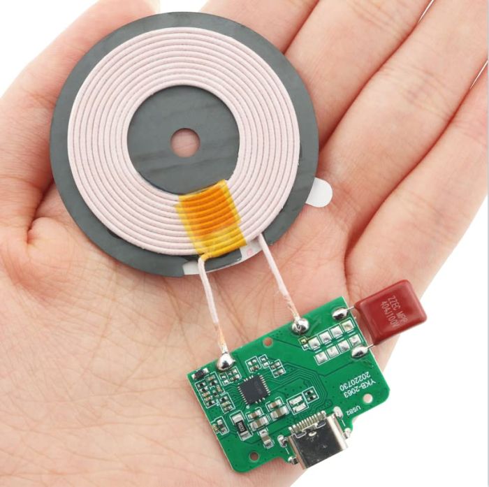 SJZBIN 15W Qi Wireless Charger PCBA Circuit Board & Coil Pad - Fast, Efficient Charging Solution