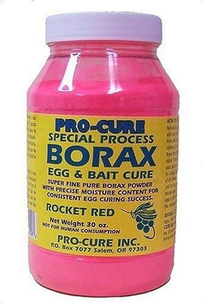 Pro-Cure Borax Egg & Bait Cure 30oz - Rocket Red for Superior Fishing Success