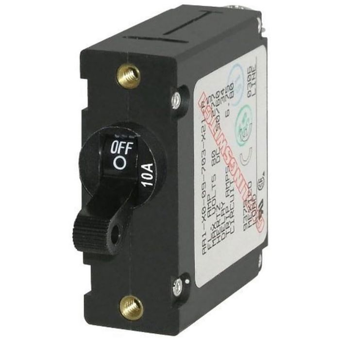 Blue Sea Systems 7204 AC/DC Circuit Breaker - Single Pole Magnetic, Black | Reliable Marine Protection