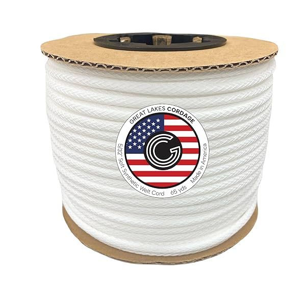 5/32 Inch Soft Synthetic Upholstery Welt Cord Braided 0 65 Yards for Sewing and Crafting