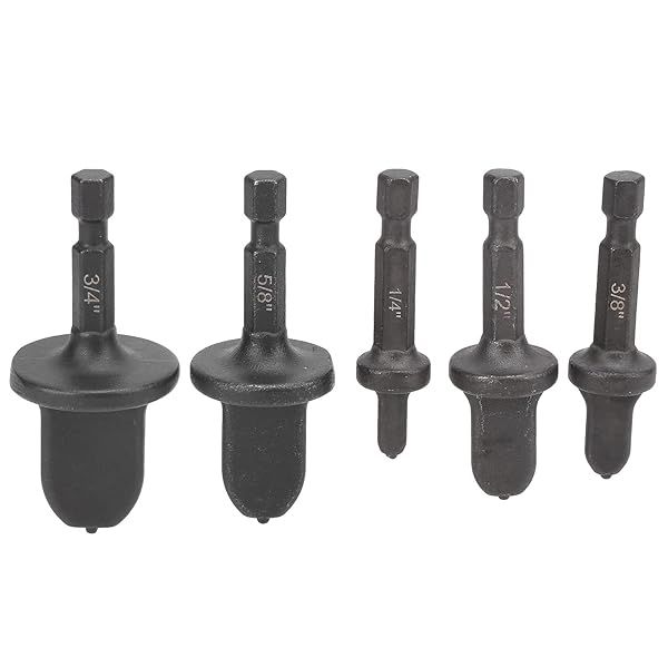 5Pcs Swaging Tool Drill Bit Set - Durable Bearing Steel Copper Tube Expander for Air Conditioners