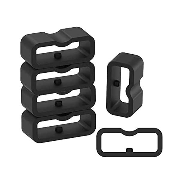 6-Pack Silicone Fastener Rings for Garmin Vivosmart 4 Vivofit 4 3 Jr Band Keeper Replacement Loop Holder Retainer