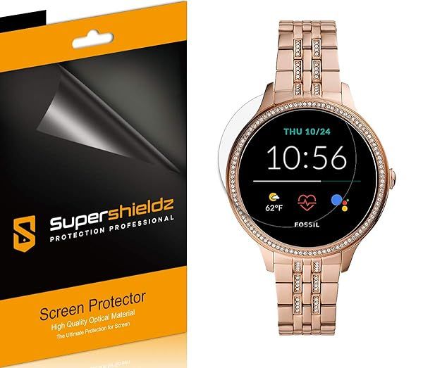 Supershieldz 6 Pack Screen Protector for Fossil Women's Gen 5E 42mm Smartwatch High Definition Clear Shield PET