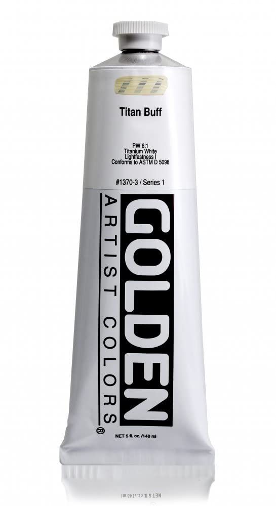 Buy GOLDEN Heavy Body Acrylics - Titan Buff 5 fl. oz. Tube | Professional Opaque Paint for Artists