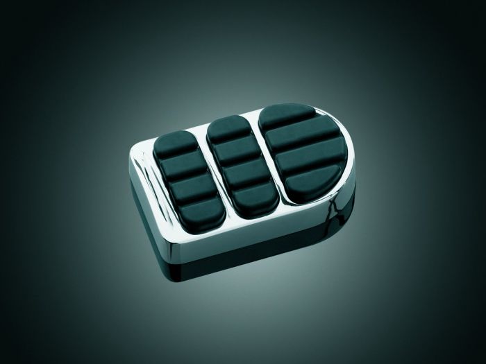 Upgrade Your Ride: Kuryakyn 8029 ISO Brake Pedal Pad for 1984-2019 Harley FX & XG Motorcycles - Chrome Finish
