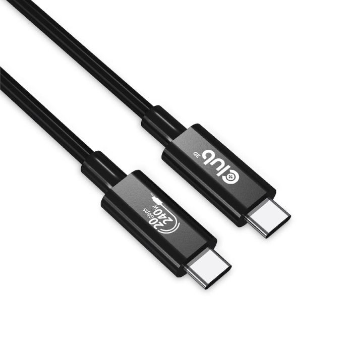 Club 3D CAC-1575 USB4 Gen3x2 Type C Cable: 240W Charging, 20Gbps Data, 4K60Hz Video - 2m/6.56ft
