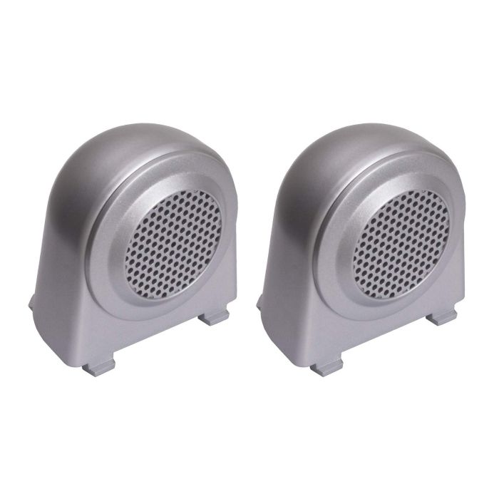 Rugged Ridge Tweeter Speaker Enclosures for 2007-2010 Jeep Wrangler JK - Brushed Silver Finish