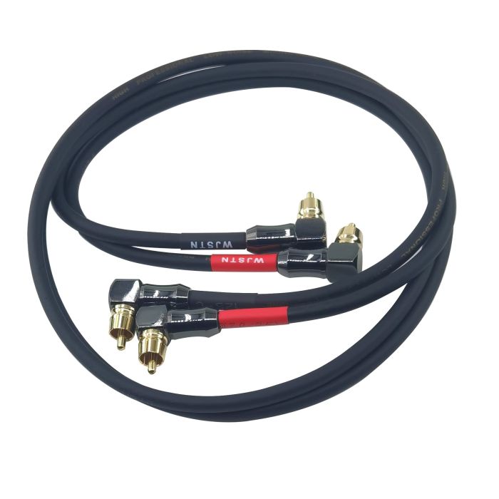 Buy WJSTN-061 Right Angle RCA Male-to-Male Audio Cable 2-Pack (3FT) - Perfect for Home Theater & Audio Setup