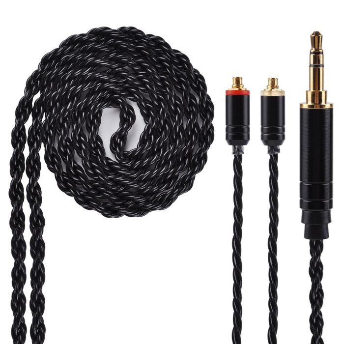 Upgrade Your Sound: Kinboofi 6 Core Silver Plated MMCX Cable for Shure & MAGAOSI Earphones (3.5mm Jack)