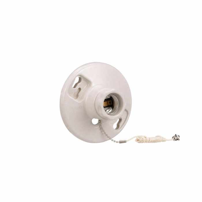 Buy EATON 659-SP Eagle Ceiling Receptacle Lamp Holder - 660W Porcelain, Medium Base, White