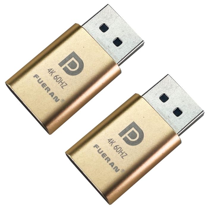 FUERAN DP Display Emulator: 4K 4096x2160@60Hz Dummy Plug for Headless Setup - EDID Compatible