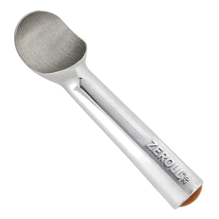 Zeroll Size 20 Silver Ice Cream Scoop: Easy Release, Liquid-Filled Handle, 40 Scoops, Durable Aluminum Design