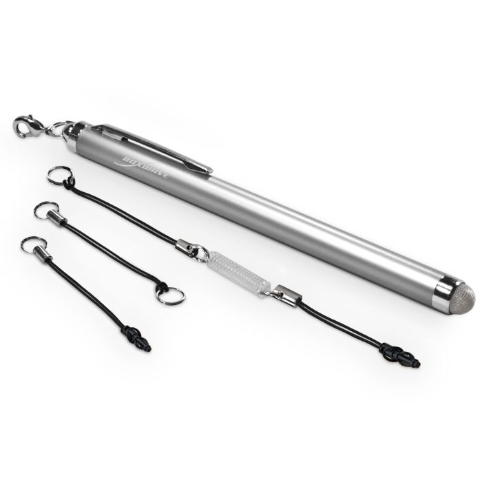 BoxWave Stylus Pen for Kindle Paperwhite 1st Gen (2012) - EverTouch Capacitive Fiber Tip in Metallic Silver