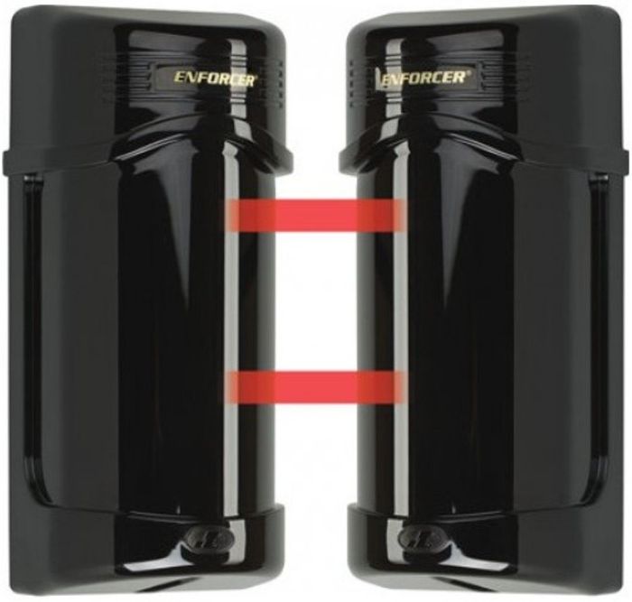 SECO-LARM E-960-D190Q Enforcer Twin Photobeam Detectors - 190' Outdoor/390' Indoor Range, Laser Alignment, Non-Polarized Power