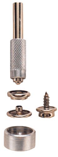 General Tools 1267 Screw Snap Fastener Kit - 6 Silver Fasteners for Easy Repairs