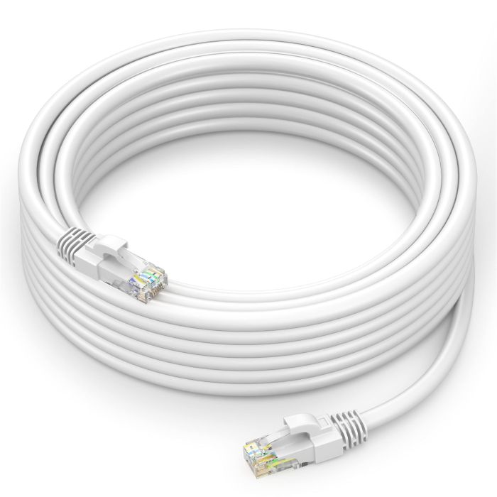 Maximm Cat 6 Ethernet Cable 75 ft - High-Speed 10Gbps LAN & Internet Patch Cable - UTP, 550MHz, White