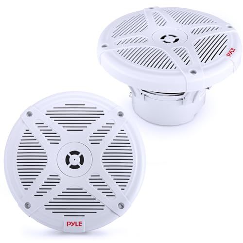 Pyle Dual 65 Waterproof Bluetooth Marine Speakers 2 Way Coaxial Full Range Amplified Speaker System 600 Watt Plmrbt65W