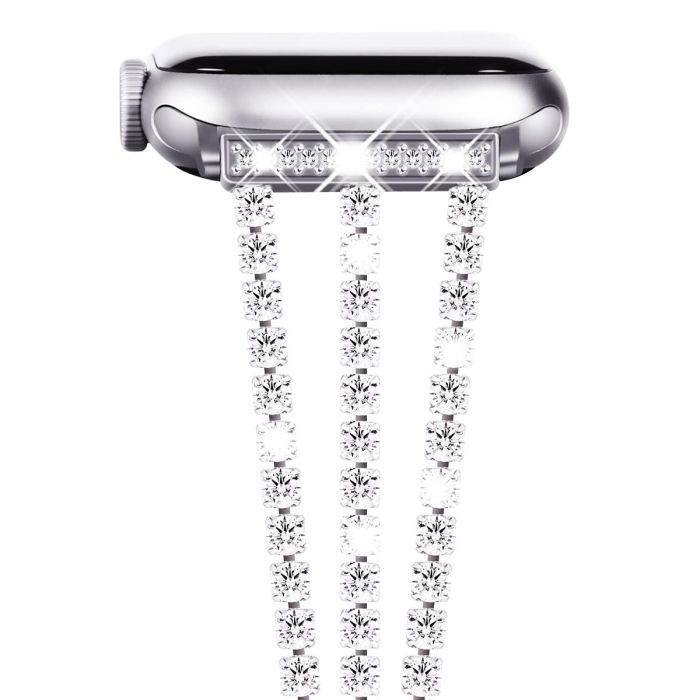 NewWays Sparkling Bling Diamond Apple Watch Band 46mm-42mm for Women - Compatible with Series 10, 9, 8, 7, SE, 6, 5, 4, 3