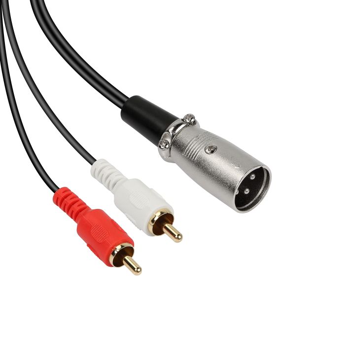 MEIRIYFA XLR Male to Dual RCA Adapter Cable - 1.5M Stereo Audio Y Splitter Connector