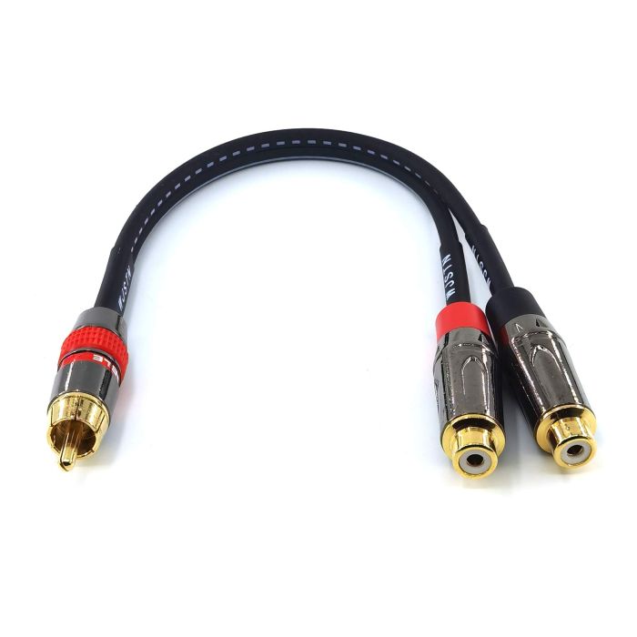 Buy WJSTN RCA Audio Splitter 1 in 2 Out - Gold Plated Dual Male Adapter for Superior Sound Quality
